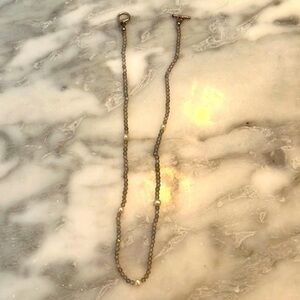 Hand beaded semi precious grey beads with pearls- choker